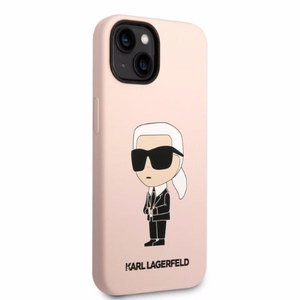 Karl Lagerfeld KLHCP14MSNIKBCP iPhone 14 Plus 6.7" kietasis dėklas rožinis/rožinis Silikoninis Ikonik
