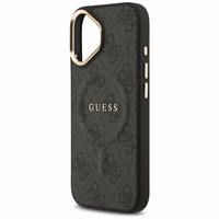 GUESS dėklas IPHONE 17 suderinamas su MagSafe GUHMP17SP4MSEGCK (PU 4G su klasikiniu) juodas