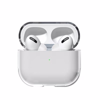 Dėklas AirPods 2 / AirPods 1 standus, stiprus, skaidrus dangtelis ausinėms (dėklas A)