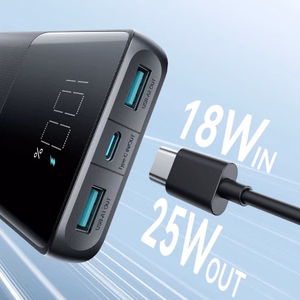 Išorinė baterija Joyroom JR-PBF20 juoda 10000mAh 25W (PD / QC3.0)