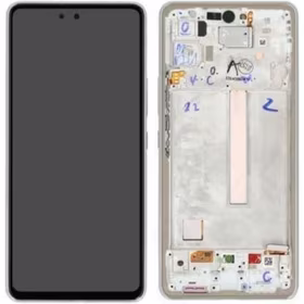 Ekranas Samsung A536 A53 5G 2022 su lietimui jautriu stikliuku ir rėmeliu Awesome Peach originalus (service pack)