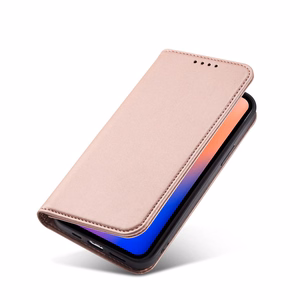 Magnetinis dėklas kortelėms iPhone 12 Pro Max dėklas kortelių piniginė kortelių laikiklis rožinis