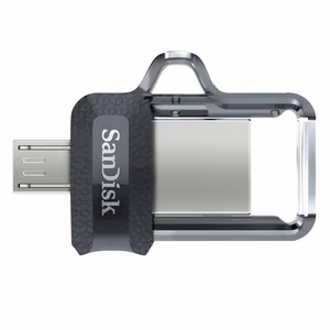 SanDisk 173384 USB atmintinė 32 GB USB Type-A / Micro-USB juoda, skaidri