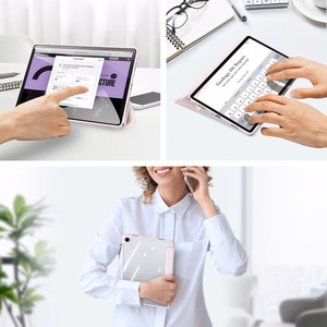 Dėklas Dux Ducis Toby Samsung X210/X215/X216 Tab A9 Plus 11.0/X230/X235/X236 Tab A11 Plus 11.0 rožinis