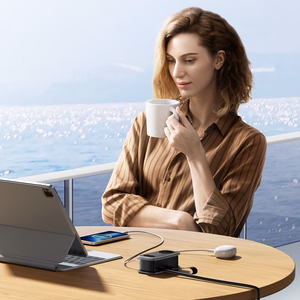 Orico AP3 65W GaN 6in1 maitinimo blokas 2x AC + 2x USB-A + 2x USB-C - juodas