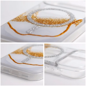 Su MagSafe suderinamas Golden dėklas iPhone 15, baltas