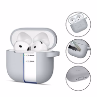 Tech-Protect silikoninis dėklas su kabliuku AirPods 4 - pilkas