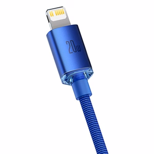USB laidas Baseus Crystal Shine mBlue Type-C / Lightning 200cm (iki 20W)