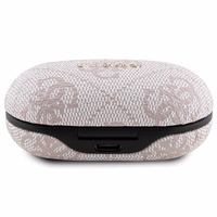 TWS Guess 4G Metal Bluetooth ausinės su ENC įkrovimo stotimi - rožinės