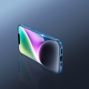 Nillkin CamShield Pro dėklas iPhone 14 Plus šarvuotas dėklas su kameros apsauga mėlynas
