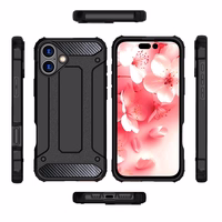 Hybrid Armor dėklas telefonui iPhone 16 - juodas