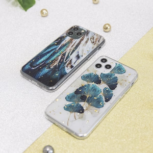Auksinis Glam dėklas Samsung Galaxy S21 lapai