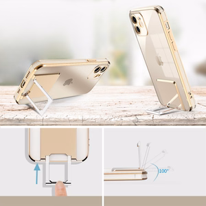 Tel Protect prabangus dėklas telefonui su stovu Iphone 13 Pro Max violetinis