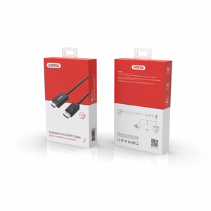 UNITEK Y-5118CA vaizdo kabelio adapteris 1,8 m HDMI Type A (Standard) DisplayPort Juodas