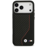 BMW M Carbon Line & Logo Magnetinis dėklas telefonui iPhone 17 Pro Max - raudonas