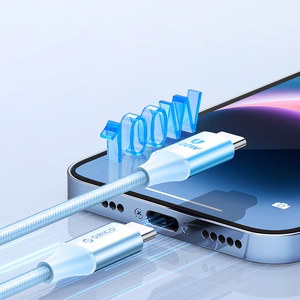 Orico CDX 100W 5A Power Delivery USB-C - USB-C kabelis 1m - mėlynas