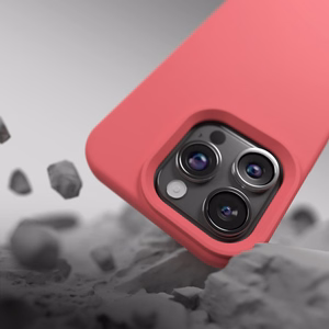 "Etteri" silikoninis dėklas "iPhone 15 Pro 6,1" avietinis