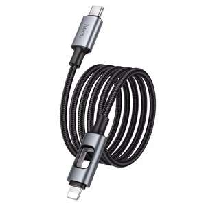 LED Laidas USB C to Lightning Hoco PD 27W 1,2 m U144 juodas