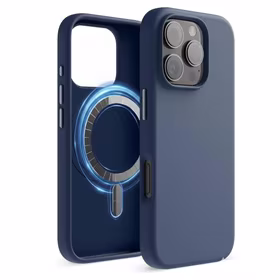 Dėklas "TM MagSafe Silicone" iPhone 13 / Tamsiai mėlynas /