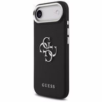 Guess Grained Big 4G Classic Logo dėklas telefonui iPhone 17 Air - juodas