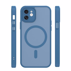 Mag Matt dėklas iPhone 12 6,1" tamsiai mėlynas