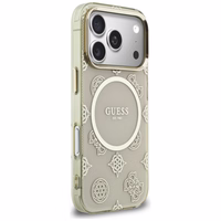 Guess IML Peony Dot MagSafe Dėklas for iPhone 17 Pro - smėlinis
