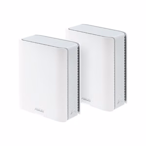 Trijų dažnių Wi-Fi 7 maršrutizatorių sistema ASUS ZenWiFi BT8 AiMesh, 2 vnt., 802.11be, iki 14000 Mb/s, Mesh ir MU-MIMO, vidinė antena