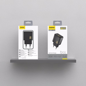 Dudao A27TEU PD 30W GaN USB-A USB-C Wall Įkroviklis - Juodas