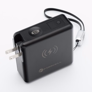 FORCELL F-ENERGY daugiafunkcinis įkroviklis 45W 6in1 su USB A ir USB C lizdais, išorinė baterija 15000mAh ir belaidis įkrovimas 15W