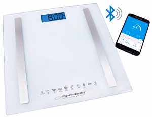 Esperanza EBS016W personal scale Square White Electronic personal scale
