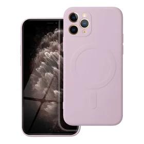 SILICONE MAG COVER dėklas telefonui, suderinamas su MagSafe, IPHONE 11 Pro, rožinis