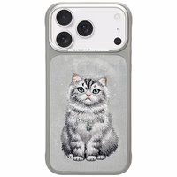 Nimmy Lucky Fashion Cat MagSafe dėklas iPhone 17 Pro Max pilkas