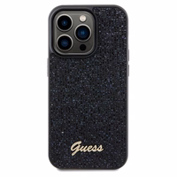 Guess Disco Metal Script dėklas telefonui iPhone 14 Pro Max – juodas