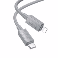 Kabelis USB-C į Lightning Hoco PD 27W 1 m X107 pilkas