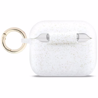 Guess Silikoninis Glitter Ring Dėklas for AirPods Pro 3 - baltas