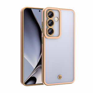 šilkinis auksinis dėklas telefonui Oppo Reno 13F 5G (Global) / 13FS 5G rožinis