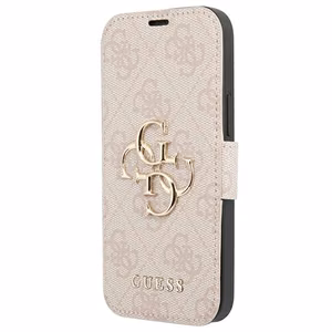 Guess GUBKP13X4GMGPI iPhone 13 Pro Max 6.7" dėklas rožinis 4G Big Metal Logo