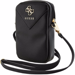 Guess rankinė GUWBZPGSTEGK juoda/juoda Zip Triangle 4G