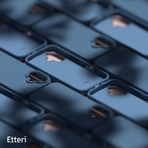 Etteri silikoninis dėklas iPhone 16 6,1", tamsiai mėlynas