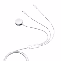 Apple Watch magnetinis įkroviklis Joyroom S-IW008 Lightning + USB-C 5V 1.2m (baltas)