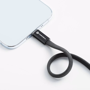 Laidas USB C į USB C Forcell F-Energy QC4.0 PD 3A 60W Cafule Flat 1,2 m CCFN23 juodas