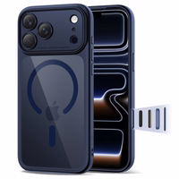 Tech-Protect Magpeak MagSafe CC dėklas telefonui iPhone 17 Pro - skaidriai tamsiai mėlynas