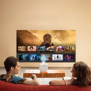 "Yaber L2 Plus" LCD FullHD 1080p multimedijos projektorius su JBL garsiakalbiais - smėlio spalvos