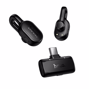 Belaidis prisegamas mikrofonas Hoco L27, USB C, juodas