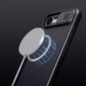 Магнитный чехол Nillkin CamShield Pro для iPhone 16e / 17e - чёрный