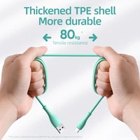 Joyroom Bowling duomenų kabelis S-2030M8 USB-A / micro USB 3A 2m - žalias