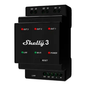 Shelly Pro 3 DIN Rail 3-channel Relay, WiFi/LAN
