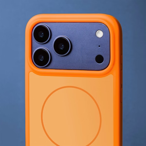Frame Thin Mag dėklas for iPhone 17 6,3" oranžinis