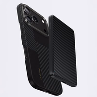 Benks Montage magnetinis Armor Air Kevlar dėklas su metaliniu rėmeliu 600D+1500D (MB69) Iphone 17 Pro telefonui juodas