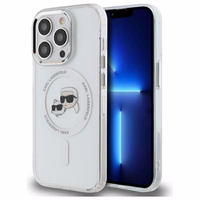 IML Metal Karl & Choupette Head MagSafe Dėklas telefonui iPhone 14 Pro Max - baltas